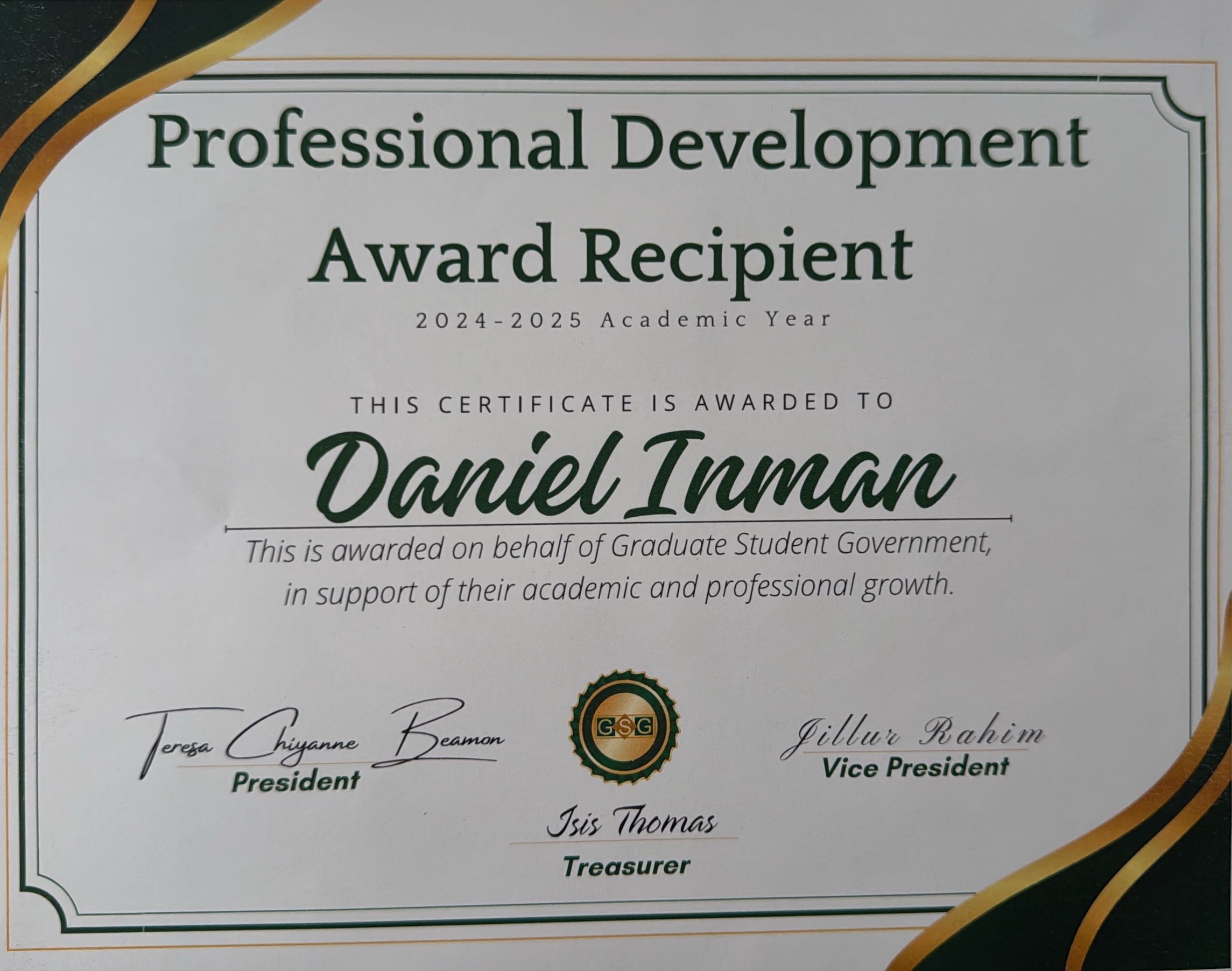 Daniel_ProfDevelAward_Spring2025_a